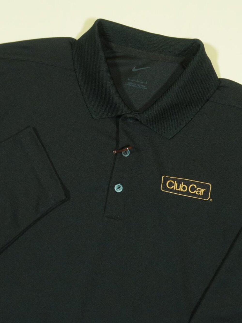 Nike Club Car Micro Pique 2.0 Golf Polo Shirt Mens L Black Long Sleeve New